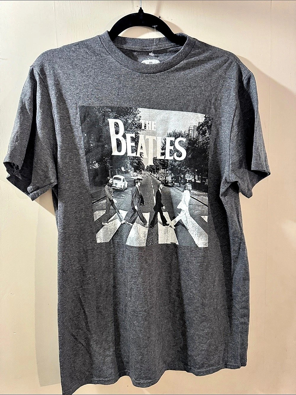 The Beatles Abbey Road Graphic Tee Gray & White Medium